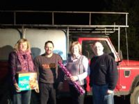 Robert with Maire, Marie and Aodh. Robert and Roxanna (not in the photo) will drive this jeep to Romania and deliver some items for our children and for our shop in Harman. Thanks Robert and Roxanna.